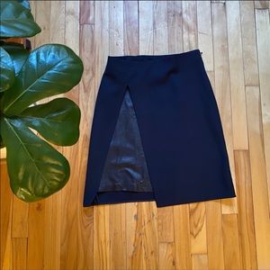 3.1 Phillip Lim Wool Silk Leather Pencil Skirt